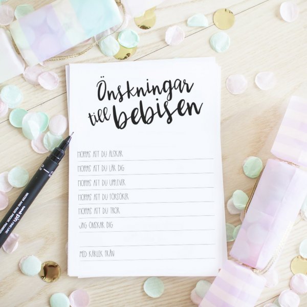 Baby Wishes - Svart/Hvit - Klassisk - 8-pakning Baby Wishes - Svart/Hvit - Klassisk - 8-pakning