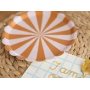Papirtallerken - Striper Rosa/Brun - 21 cm - 6-pakning Papirtallerken - Striper Rosa/Brun - 21 cm - 6-pakning