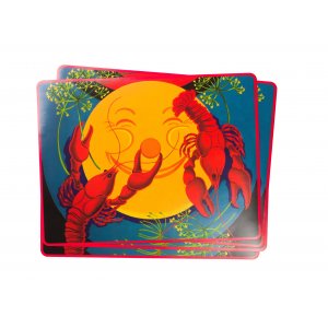 Papirbordbrikker - Krabbedesign - 4-pakning (37 x 28 cm)