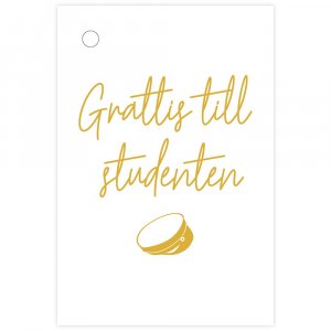 Studentkort - 6 cm - Gratulerer til studenten Studentkort - 6 cm - Gratulerer til studenten