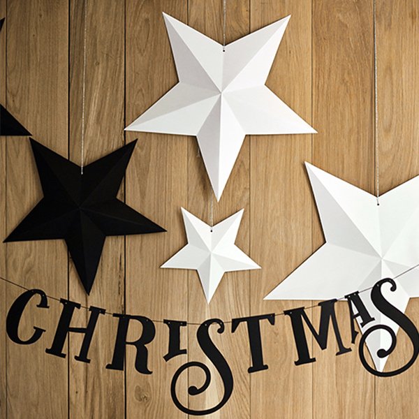 Hengende stjerner - 6-pakning - Hvit