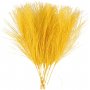 Kunstige fjær - gule - L: 15 cm - B: 8 cm - 10 stk Kunstige fjær - gule - L: 15 cm - B: 8 cm - 10 stk