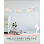 Girlander - Hello baby - Pastell - Babybodies - 3 meter