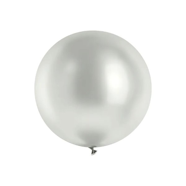 Ballong - Glanset - Sølv - 100 cm Ballong - Glanset - Sølv - 100 cm