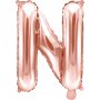Bokstavballonger - Rosgull - 35 cm - Bokstav: N