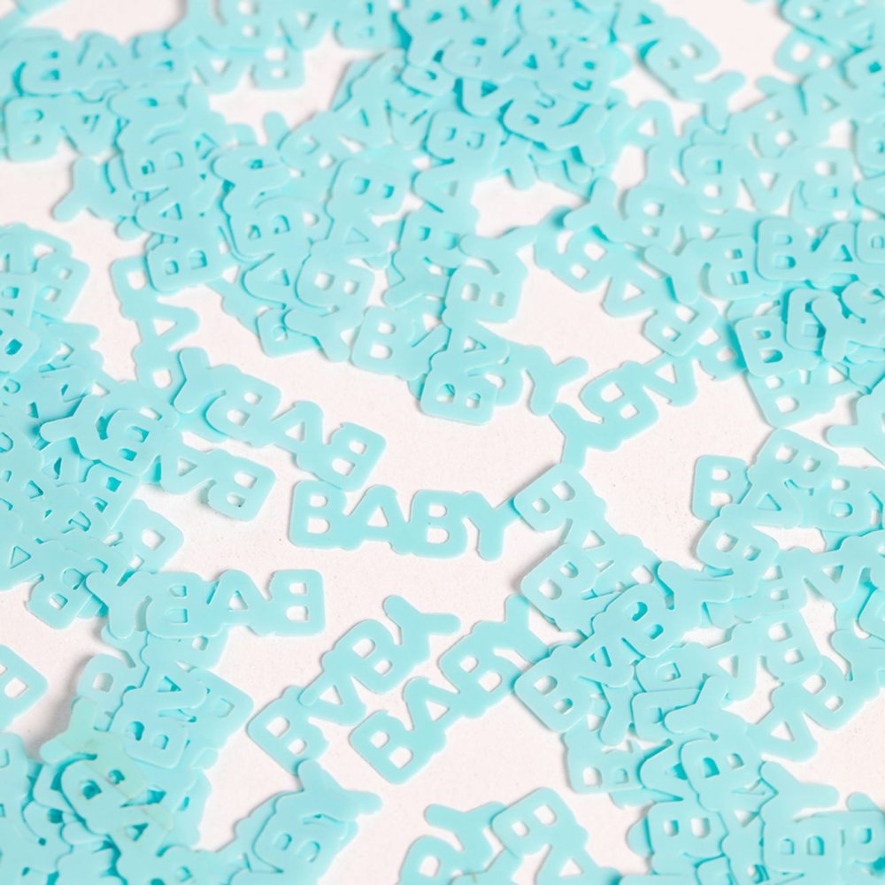 Bordkonfetti babyblå 14g – Babyshower-konfetti, Pynt, Baby Shower