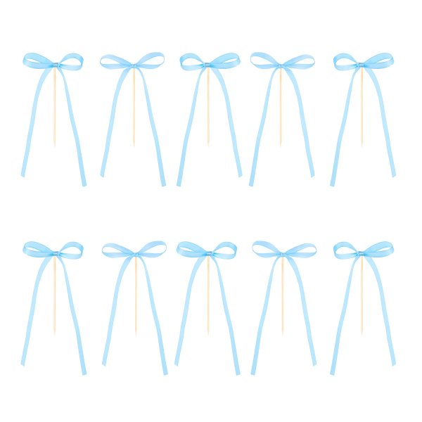 Kakepinner/Kaketopper - Rosetter - Lyseblå - 10-pakning Kakepinner/Kaketopper - Rosetter - Lyseblå - 10-pakning