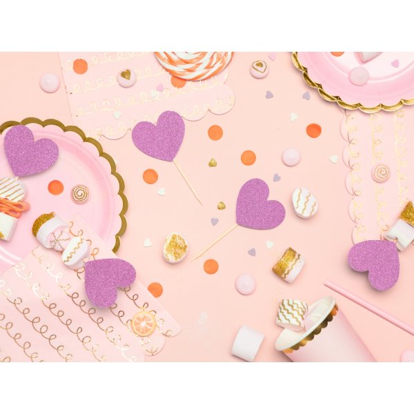 Desserttallerkener - Rosa - gullkant - 6-pakning Desserttallerkener - Rosa - gullkant - 6-pakning