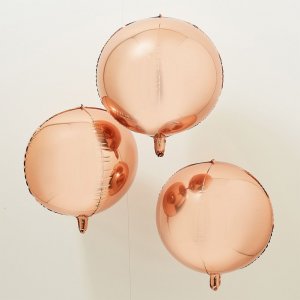 Globeballonger - Rosgull - 3-pakning