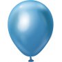 Miniballonger ensfargede - Premium 13 cm - Blå Krom - 25-pakning