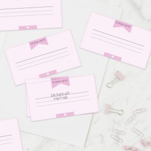 Utfyllingskort - Jeg elsker deg - Rosa - 20 stk Utfyllingskort - Jeg elsker deg - Rosa - 20 stk