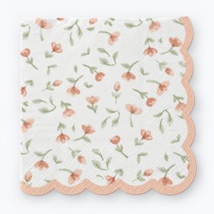 Servietter - Blomster - Lavendelblå - 16-pakning Servietter - Blomster - Lavendelblå - 16-pakning