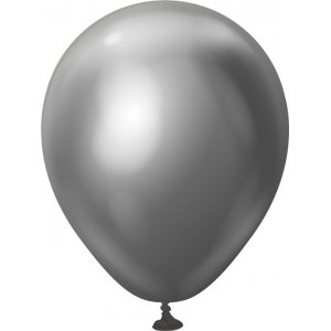 Miniballonger ensfarget - Premium 13 cm - Space Grey Chrome