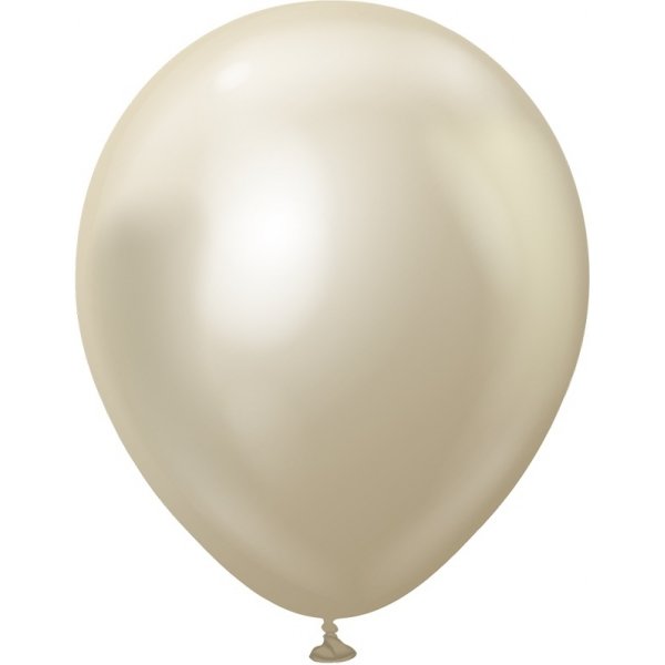 Ballonger ensfarget - Premium 30 cm - Hvit gull krom Ballonger ensfarget - Premium 30 cm - Hvit gull krom