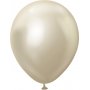 Ballonger ensfargede - Premium 30 cm - Hvit gull krom - 10-pakning