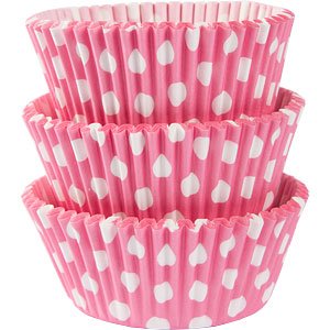 Muffinsformer - Polkadot Rosa - 75 stk