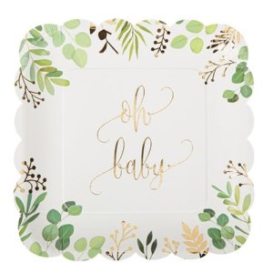 Papptallerkener - Babyshower - 8-pakning