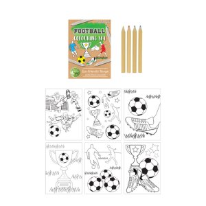 Mini fargeleggingsbok med fargeblyanter - Fotball Mini fargeleggingsbok med fargeblyanter - Fotball