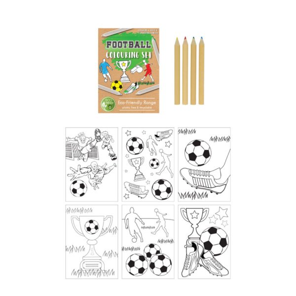 Mini fargeleggingsbok med fargeblyanter - Fotball Mini fargeleggingsbok med fargeblyanter - Fotball