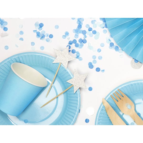 Kakespenner - Stjerner - Sølvglitter - 6-pakning Kakespenner - Stjerner - Sølvglitter - 6-pakning