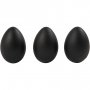 Dekorative egg - Svart - 12-pakning Dekorative egg - Svart - 12-pakning