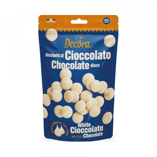 Sjokoladeknapper - Hvit sjokolade - Decora - 250 g Sjokoladeknapper - Hvit sjokolade - Decora - 250 g