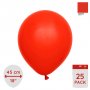 Ballonger ensfargede - Premium 45 cm - R�d - 25-pakning