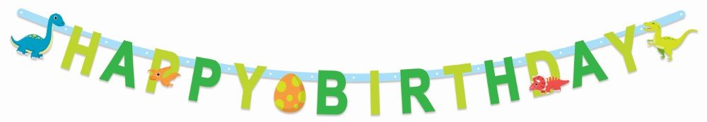 Bokstavgirlander – Dinosaurer – Gratulerer med dagen – 2 m
