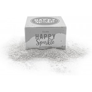 Spiselig glitter - Happy Sparkle Silver - Happy Sprinkles - S�lv - 8 g