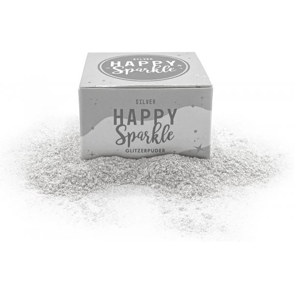 Spiselig glitter - Happy Sparkle Silver - Happy Sprinkles - S�lv - 8 g