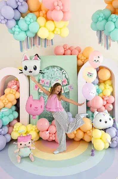 Folieballong - Gabby's Dollhouse - Babyboks med katteballong - 43 x 46 cm