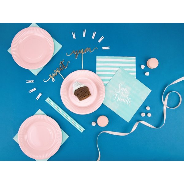 Sugerr - Stripete - Lysebl - 10 stk