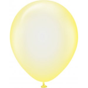 Ballonger ensfargede - Premium 30 cm - Gul Ren Krystall