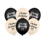 Ballonger - Gratulerer med dagen - Beige/Svart - 6-pakning Ballonger - Gratulerer med dagen - Beige/Svart - 6-pakning