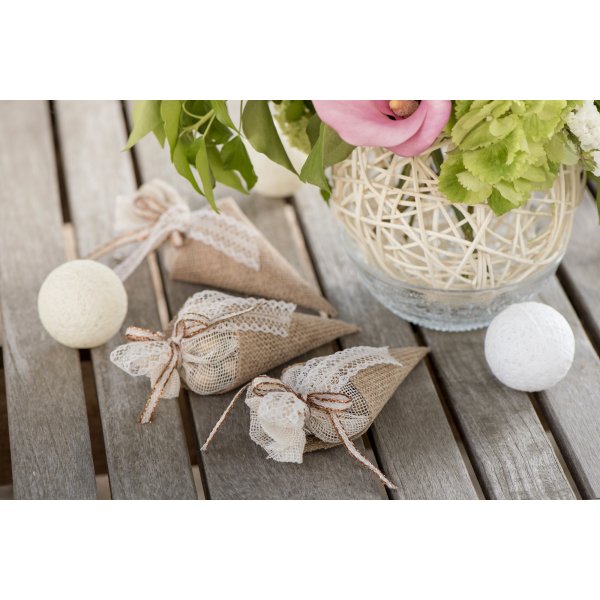 Konfettikjegler - Stoff - 4-pakning