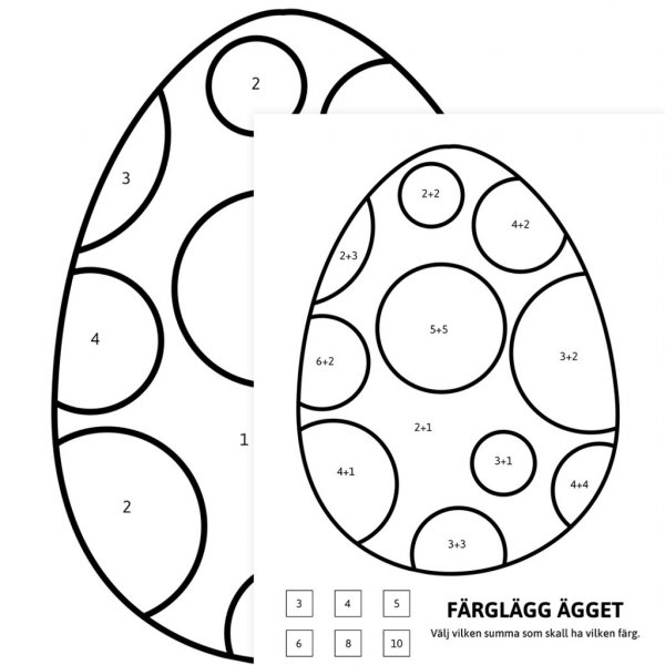 Fargelegg egget - Lett og vanskelig