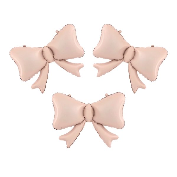 Folieballong - Sl�yfer - Lys rosa - 55 cm - 3-pakning