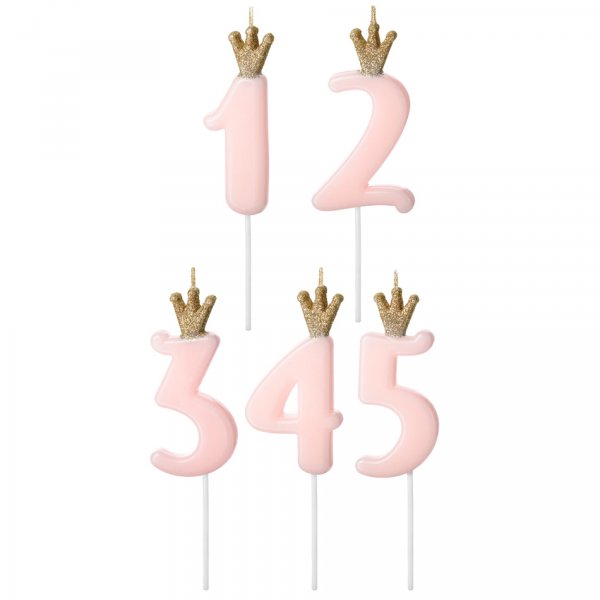 Kakelys - Gullkrone - Lys rosa