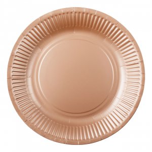 Papirtallerkener - Roségull 23 cm - 8-pakning Papirtallerkener - Roségull 23 cm - 8-pakning