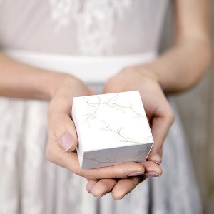 Gaveesker - Grener - Hvit/Gull - 10-pakning