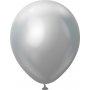 Ballonger ensfargede - Premium 30 cm - Sølvkrom - 10-pakning