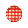 Papirtallerkener - Rødrutete - 6-pakning - 27 cm Papirtallerkener - Rødrutete - 6-pakning - 27 cm