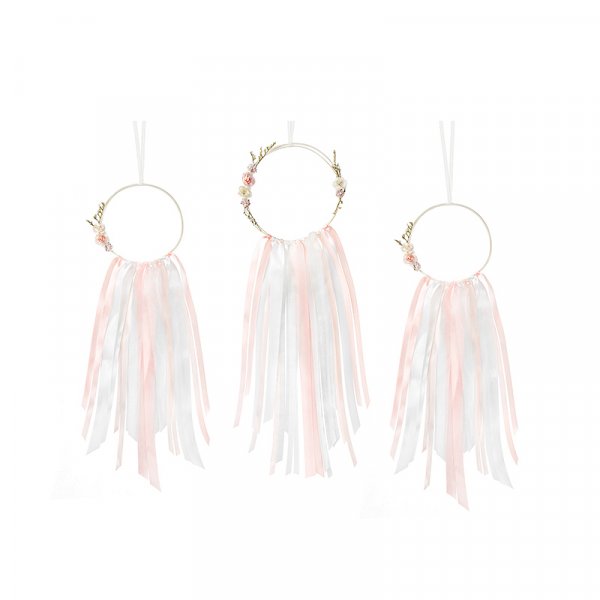 Drmmefanger - 3-pakning - Hvit/Rosa