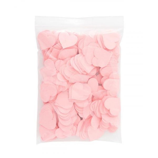 Papirkonfetti - Hjerter - Lyserosa - 100 g Papirkonfetti - Hjerter - Lyserosa - 100 g