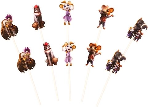 Kaketopper - Mikke Mus og Helium - 10-pakning Kaketopper - Mikke Mus og Helium - 10-pakning