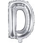 Bokstavballonger - Slv - 35 cm - Bokstav: D