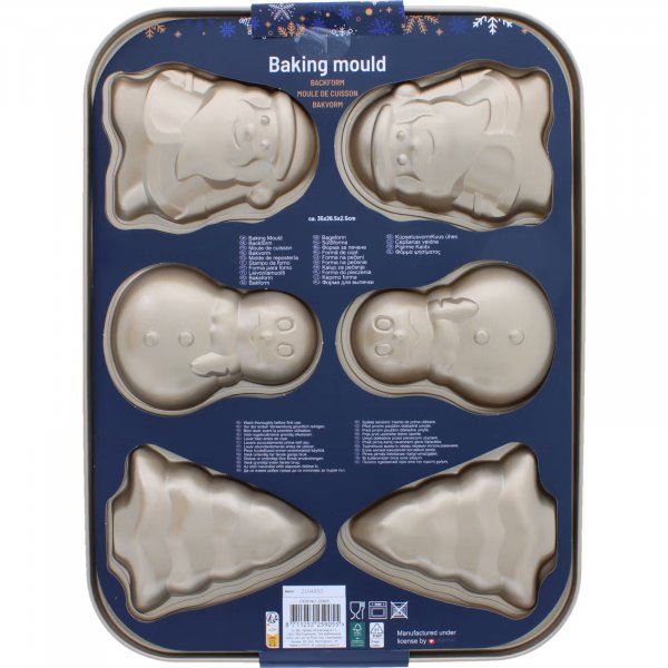 Bakeform - Jul - Snømann, Julenisse, Grantre Bakeform - Jul - Snømann, Julenisse, Grantre