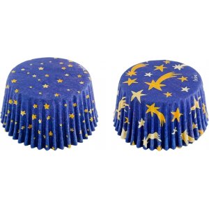 Muffinsformer - Blå med stjerner - 36-pakning Muffinsformer - Blå med stjerner - 36-pakning