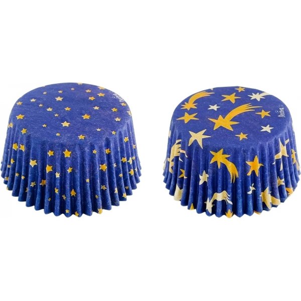 Muffinsformer - Blå med stjerner - 36-pakning Muffinsformer - Blå med stjerner - 36-pakning