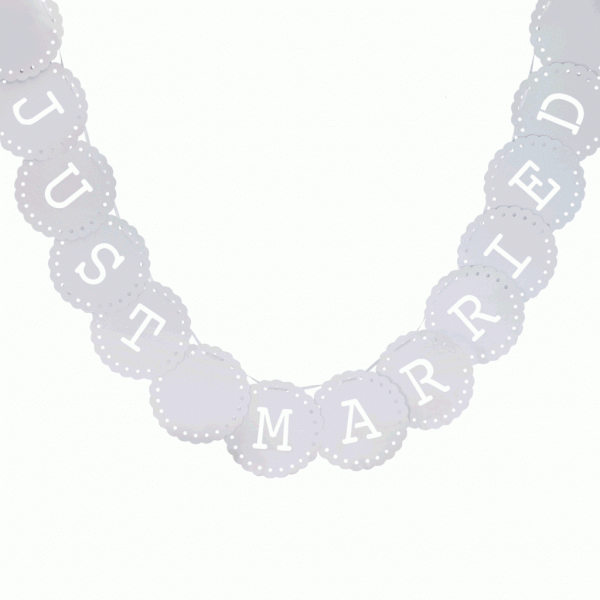 Vimpel - Nygift - Hvit